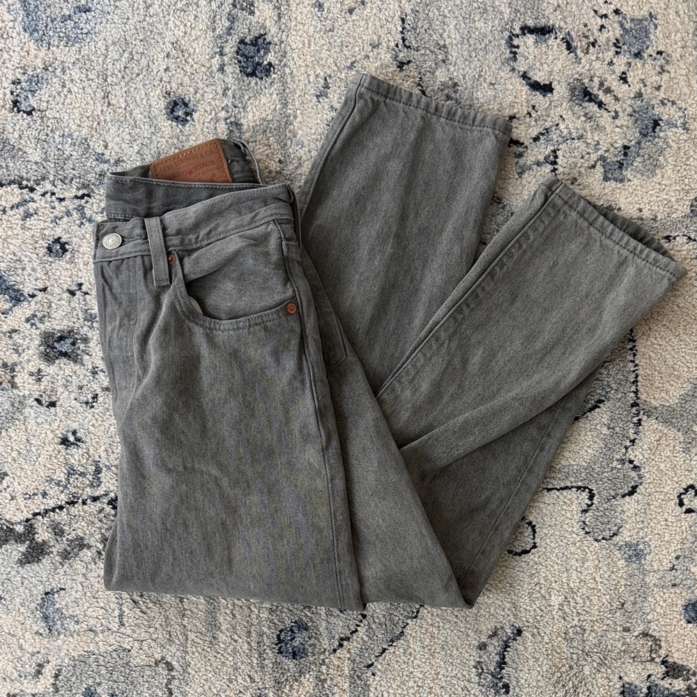 Grey Black Levi 501 Jeans W24 L26